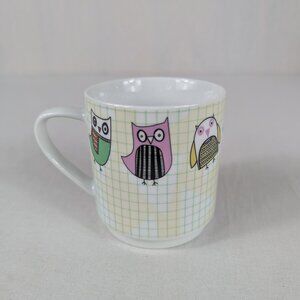OWLS by Creative Tops Ltd Colorful 3.5" tall Coffee Mug Ceramic Teacup Kitschy